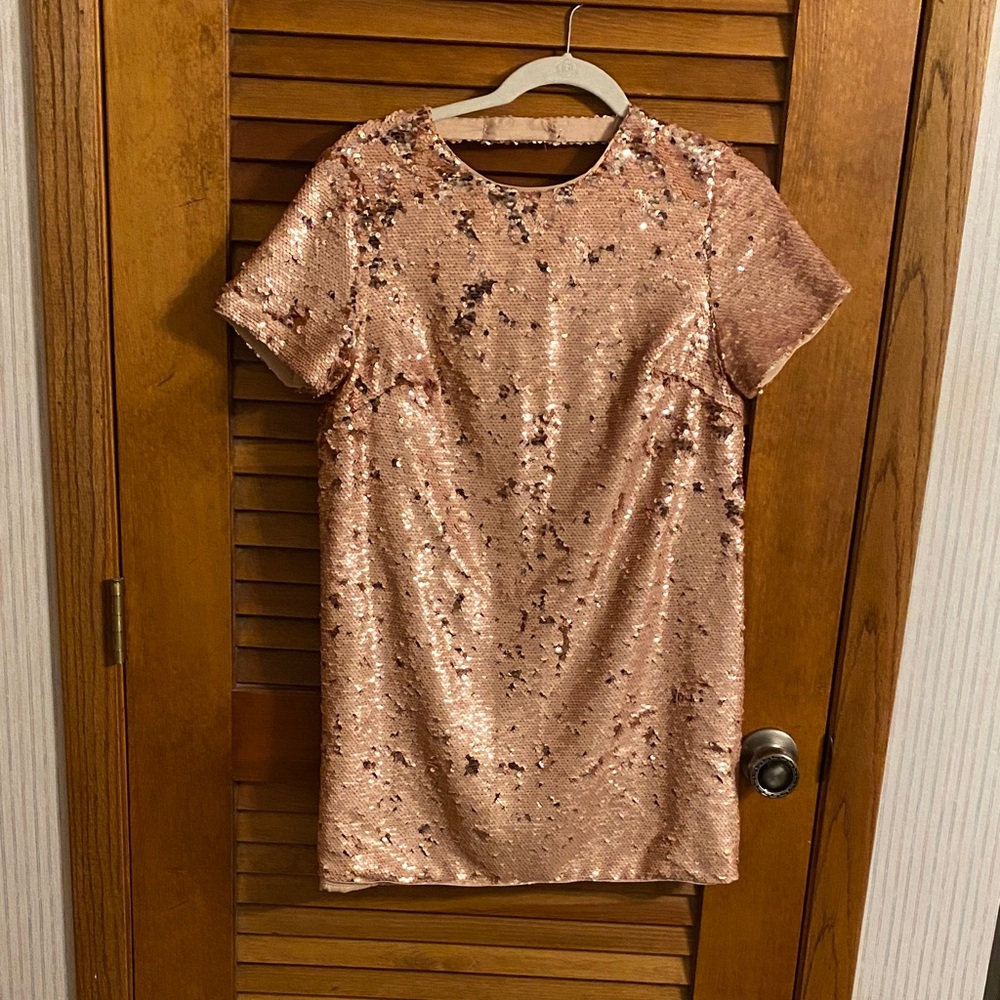Forever 21 Rose Gold Sequin Mini Dress